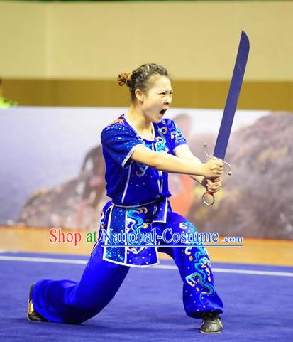 Top Kung Fu Competition Championship Uniforms Pants Suit Taekwondo Apparel Karate Suits Attire Robe Championship Costume Chinese Kungfu Jacket Wear Dress Uniform Clothing Taijiquan Shaolin Chi Gong Taichi Suits for Men Women Kids