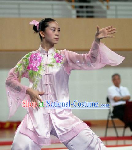 Top Kung Fu Competition Championship Uniforms Pants Suit Taekwondo Apparel Karate Suits Attire Robe Championship Costumes for Men Women Children