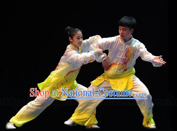 Top Kung Fu Competition Championship Uniforms Pants Suit Taekwondo Apparel Karate Suits Attire Robe Championship Costumes for Men Women Children