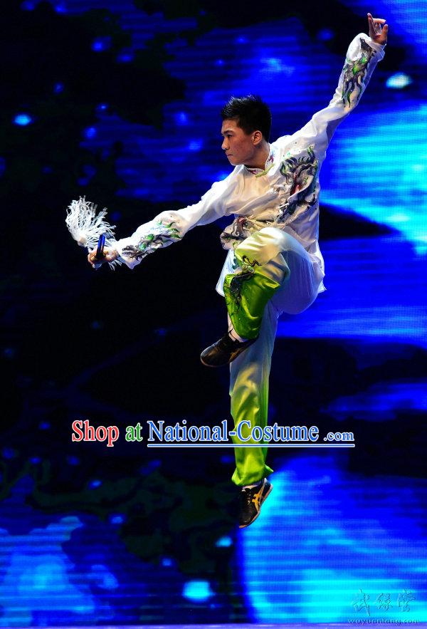 Top Kung Fu Competition Championship Uniforms Pants Suit Taekwondo Apparel Karate Suits Attire Robe Championship Costumes for Men Women Children