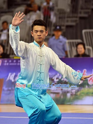 Top Kung Fu Competition Championship Uniforms Pants Suit Taekwondo Apparel Karate Suits Attire Robe Championship Costumes for Men Women Children