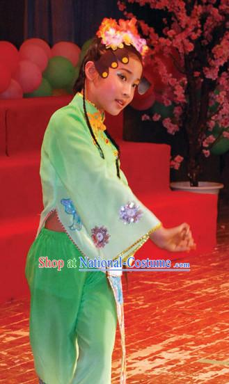 Chinese Traditional Big Events Enetertainment Dance Dress Dancewear Costumes Dancer Costumes Dance Costumes Chinese Dance Clothes Traditional Chinese Clothes Complete Set for Kids