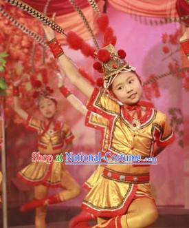 Chinese Stage Hua Mulan Dancing Dancewear Costumes Dancer Costumes Dance Costumes Chinese Dance Clothes Traditional Chinese Clothes Complete Set for Women Kids