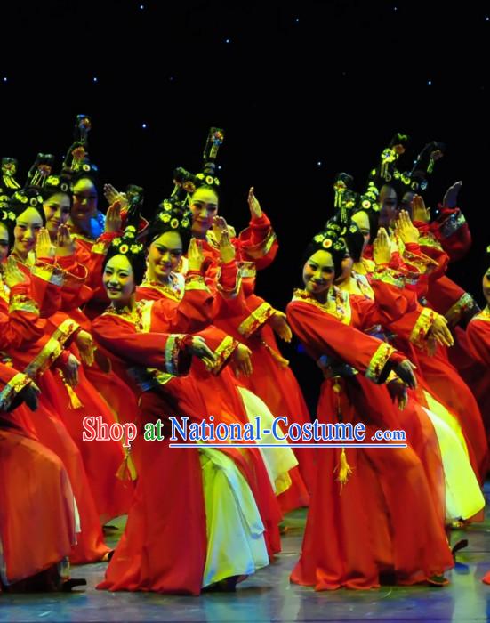 Chinese Stage Classical Dancing Dancewear Costumes Dancer Costumes Dance Costumes Chinese Dance Clothes Traditional Chinese Clothes Complete Set for Women Kids