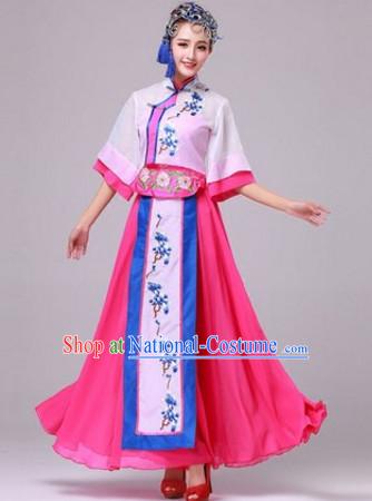 Chinese Stage Minority Ethnic Dancewear Costumes Dancer Costumes Dance Costumes Chinese Dance Clothes Traditional Chinese Clothes Complete Set for Women Children