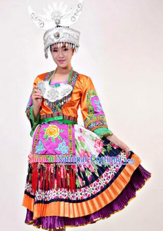 Chinese Stage Ethnic Dancewear Costumes Dancer Costumes Dance Costumes Chinese Dance Clothes Traditional Chinese Clothes Complete Set for Women Children