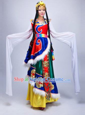 Chinese Stage Ethnic Dancewear Costumes Dancer Costumes Dance Costumes Chinese Dance Clothes Traditional Chinese Clothes Complete Set for Women Children