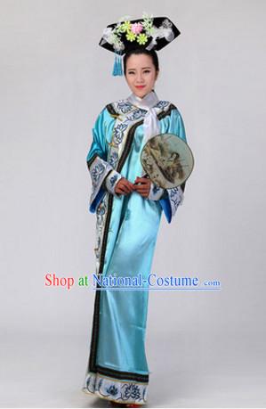 Chinese Stage Manchu Ethnic Dancewear Costumes Dancer Costumes Dance Costumes Chinese Dance Clothes Traditional Chinese Clothes Complete Set for Women Children