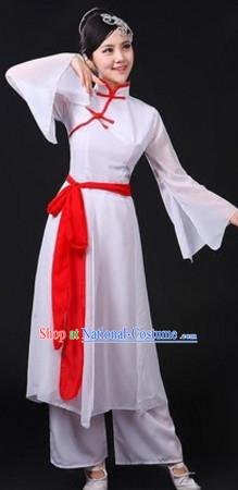 Chinese Traditional Stage Mandarin Dance Dancewear Costumes Dancer Costumes Dance Costumes Clothes and Headdress Complete Set for Women