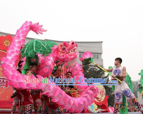 Most Beautiful Best Handmade Lotus Dragon Dance Costumes Complete Set