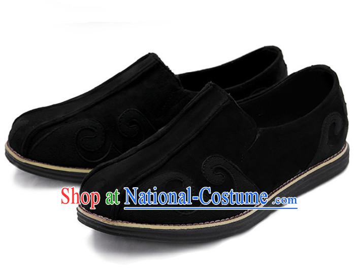 Top Black Chinese Traditional Tai Chi Shoes Kung Fu Shoes Martial Arts Shoes