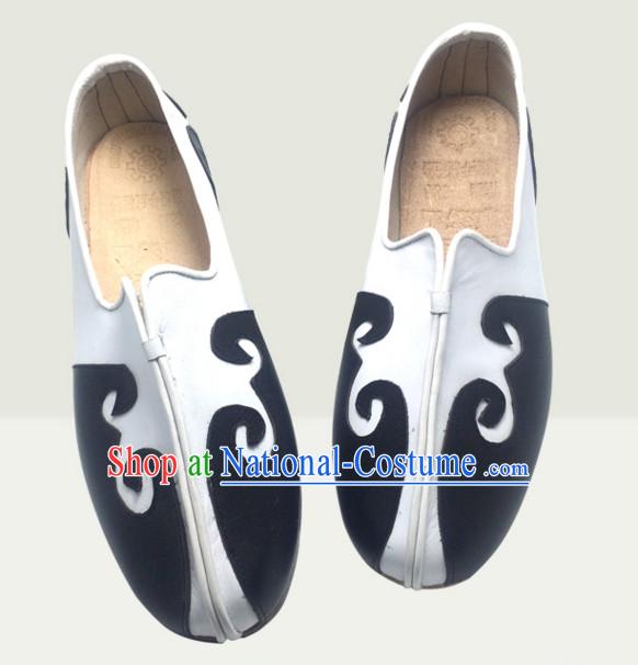 Top Chinese Classic Traditional Kungfu Master Tai Chi Shoes Kung Fu Shoes Martial Arts Leather Shoes