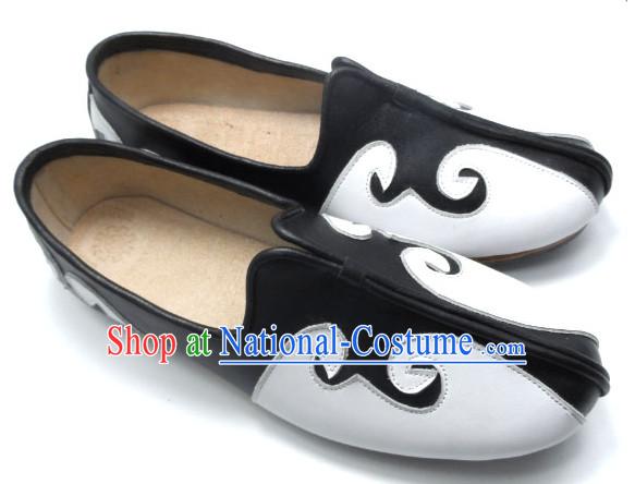 Top Chinese Classic Traditional Kungfu Master Tai Chi Shoes Kung Fu Shoes Martial Arts Leather Shoes