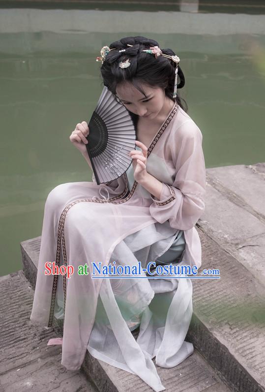 Traditional Asian Chinese Song Dynasty Female Clothing Garment Han Fu Clothes for Ladies