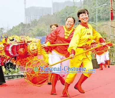 Chinese Dragon Dancer Uniform Clothes Dance Costumes Complete Set for Men or Women