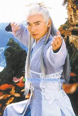 Chinese Ancient Taoist Zhang Sanfeng Costumes Complete Set for Men