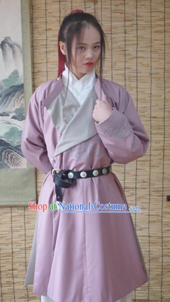 Traditional Asian Chinese Swordsman Clothing Garment Hanfu Clothes Complete Set