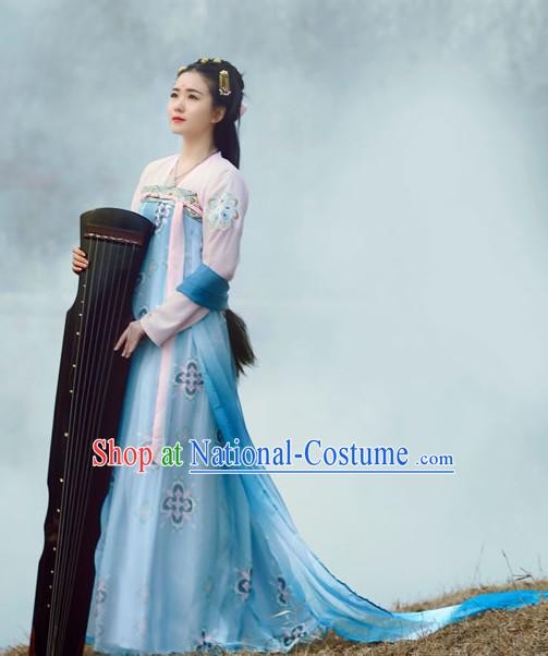 Top Chinese Tang Dynasty Hanfu Clothing Chinese Hanfu Costume Hanfu Dress Ancient Chinese Costumes Complete Set for Women Girls Children