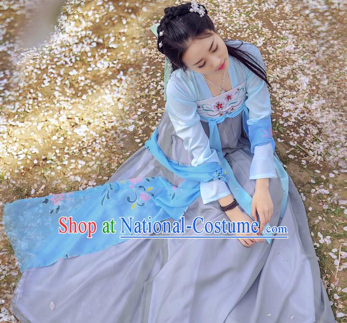 Top Chinese Tang Dynasty Hanfu Clothing Chinese Hanfu Costume Hanfu Dress Ancient Chinese Costumes Complete Set for Women Girls Children