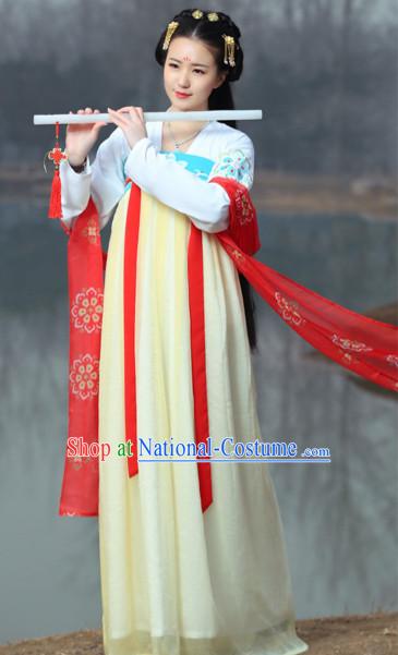 Top Chinese Tang Dynasty Hanfu Clothing Chinese Hanfu Costume Hanfu Dress Ancient Chinese Costumes Complete Set for Women Girls Children