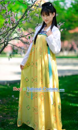 Top Chinese Tang Dynasty Beauty Hanfu Clothing Chinese Hanfu Costume Hanfu Dress Ancient Chinese Costumes Complete Set for Women Girls Children