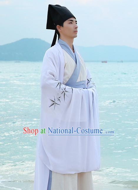 Top Chinese Han Dynasty Male Hanfu Clothing Chinese Hanfu Costume Hanfu Dress Ancient Chinese Costumes and Hat Complete Set for Men Boys Children