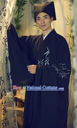 Top Chinese Han Dynasty Male Hanfu Clothing Chinese Hanfu Costume Hanfu Dress Ancient Chinese Costumes and Hat Complete Set for Men Boys Children