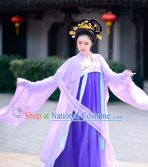 Top Chinese Tang Dynasty Princess Hanfu Clothing Chinese Hanfu Costume Hanfu Dress Ancient Chinese Costumes and Hat Complete Set for Women Girls Children