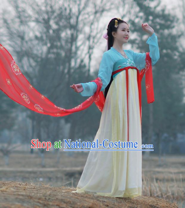 Top Chinese Tang Dynasty Princess Hanfu Clothing Chinese Hanfu Costume Hanfu Dress Ancient Chinese Costumes and Hat Complete Set for Women Girls Children