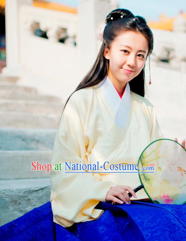 Top Chinese Ming Dynasty Female Hanfu Clothing Chinese Hanfu Costume Hanfu Dress Ancient Chinese Costumes and Hat Complete Set for Women Girls Children