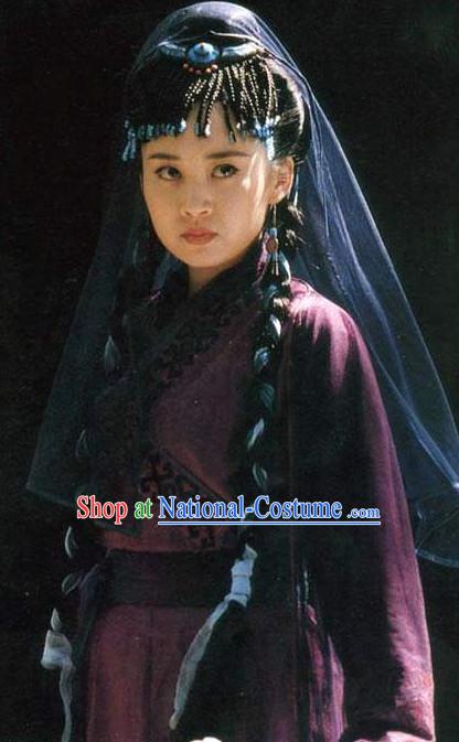 Chinese Ancient Female Knight Costumes Complete Set for Women