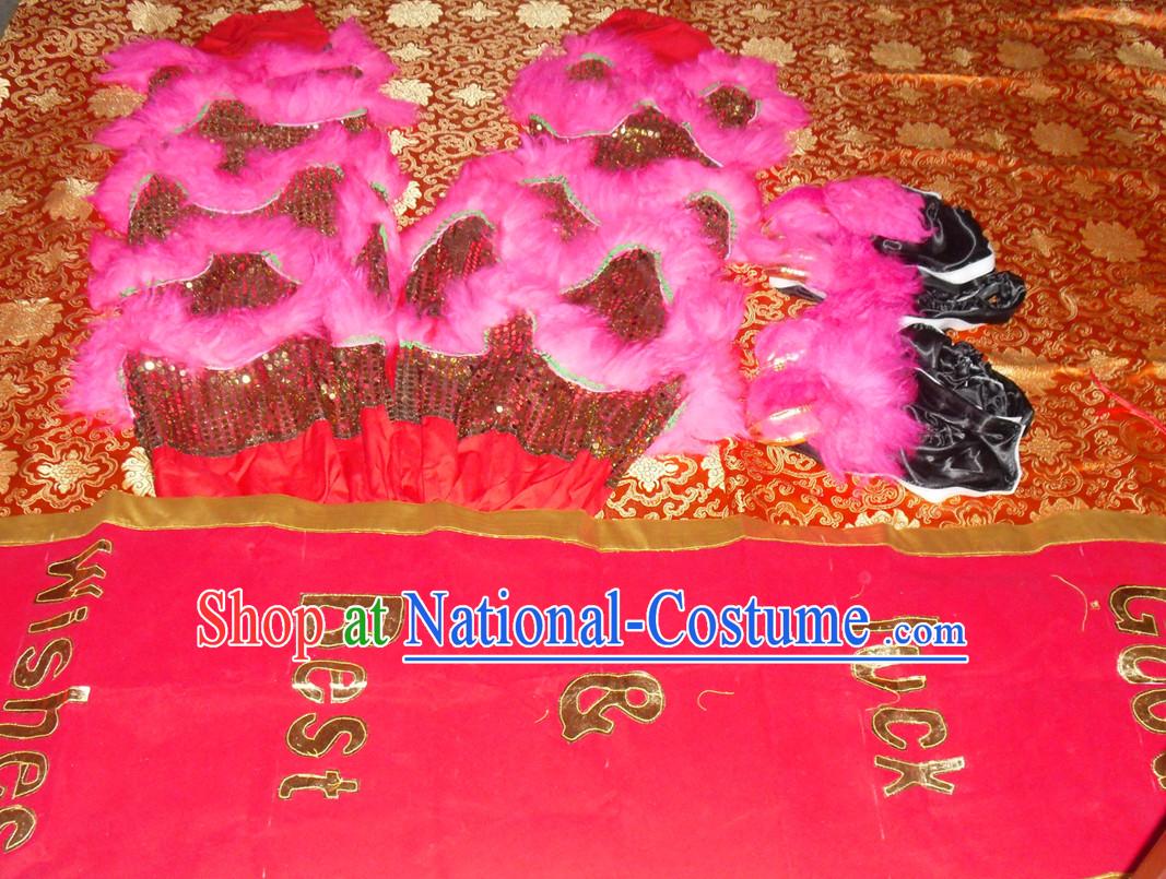 Top Asian Chinese Troupe Performance 2 Pairs of Lion Dance Pants and Claws