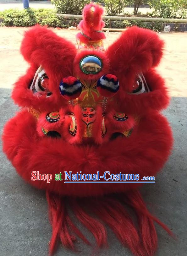 Top Red Competition and Parade Lion Dancing Equipments Complete Set