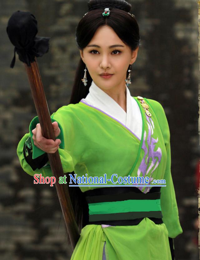 Chinese Ancient Style Superheroine Costumes Complete Set for Women