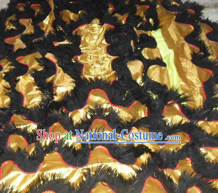 Top Asian Chinese Lion Dance Pants Claws Tail Body Costumes Set