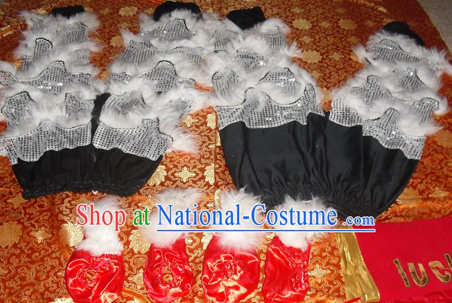 Top Asian Chinese New Year Performance 2 Pairs of Lion Dance Pants and Claws