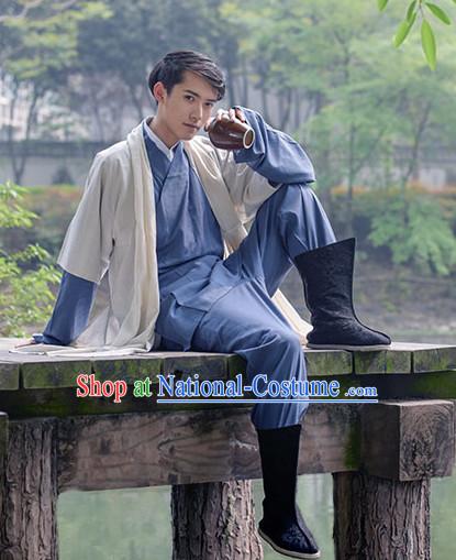 Ancient Chinese Male Hanfu Dresses Complete Set for Men