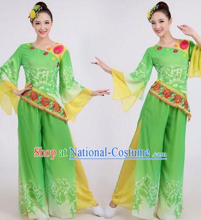 Light Green Chinese Traditional Dance Costumes Dancing Outfits for Women or Girls