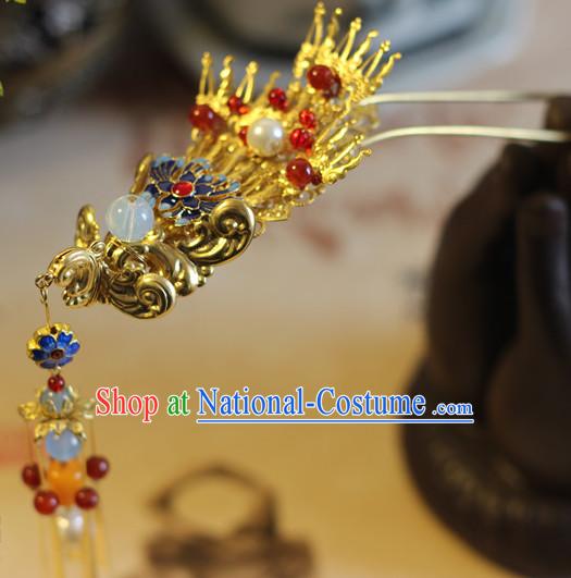 Top Chinese Traditional Wedding Headpieces Hair Jewelry Bridal Hair Clasp Hairpins Set