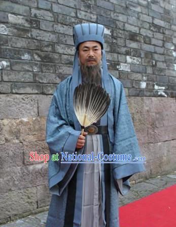 Ancient Chinese Zhuge Liang Three Kingdom Costume Complete Set