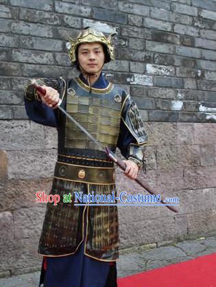 Ancient Chinese Solider Body Armor Costumes Complete Set