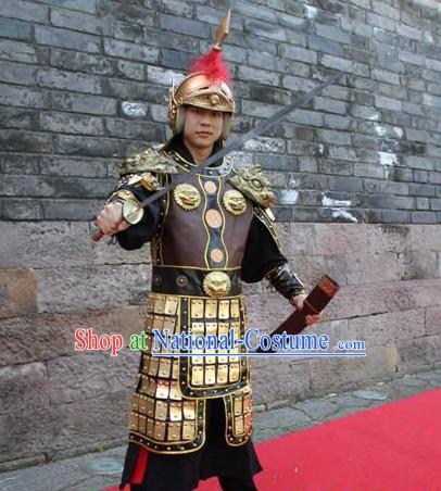 Ancient Chinese Solider Body Armor Costumes Complete Set