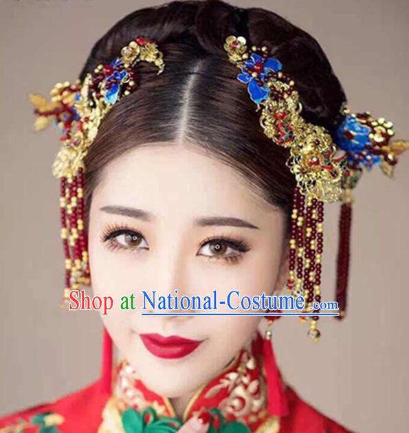 Top Chinese Traditional Wedding Headpieces Hair Jewelry Hair Clasp Hairpins