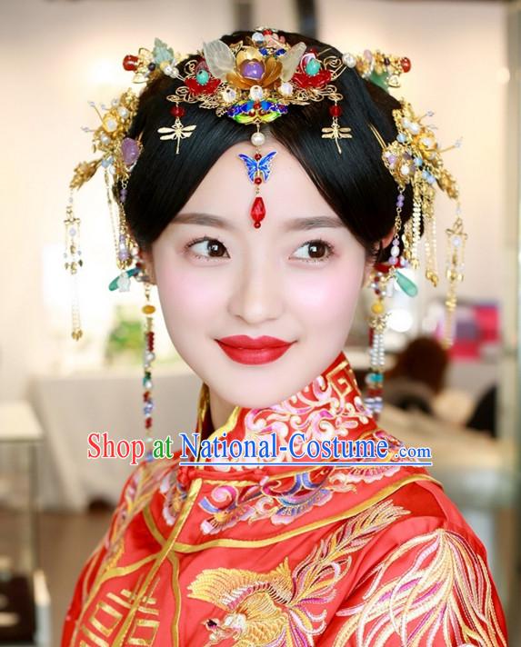 Top Chinese Traditional Wedding Headpieces Hair Jewelry Hair Clasp Hairpins