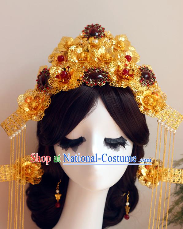 Top Chinese Traditional Wedding Headpieces Hair Jewelry Hair Clasp Hairpins