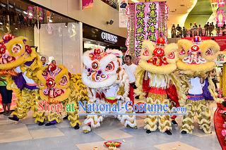 Big Opening Ceremony 100_ Natural Long Wool Lion Dance Equipment Complete Set