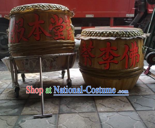 24 Inches Custom Made Big Lion Dance Wooden Drum