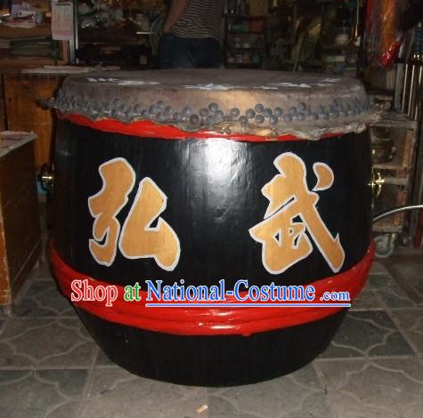 24 Inches Chinese Traditional Big Lion Dance Wooden Drum