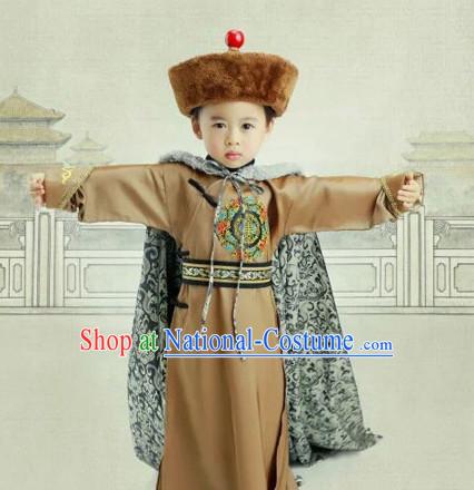 Chinese Ancient Style Prince Hanfu Clothes and Hat Complete Set