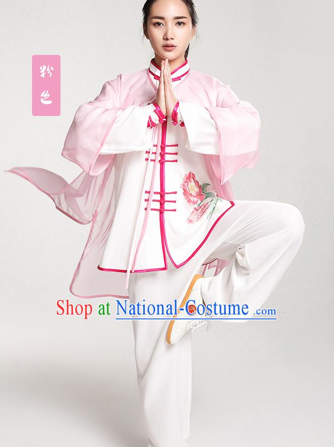 Top Chinese Traditional Taiji Tai Chi Clothes Uniform Complete Set for Women or Men